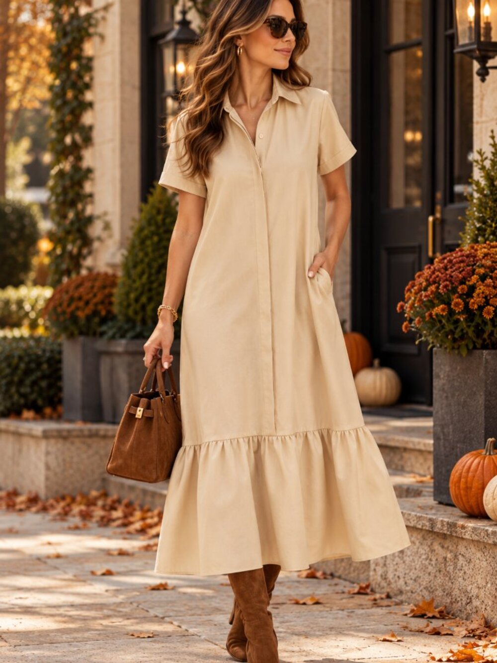 Tuckernuck Gold Martine Bubble Ruffle Hem Maxi Dress Size Small NWT